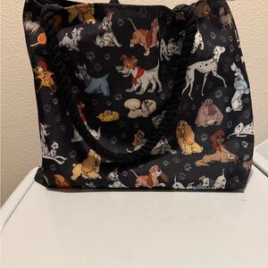 Disney Black Tote Bag with Cartoon Characters